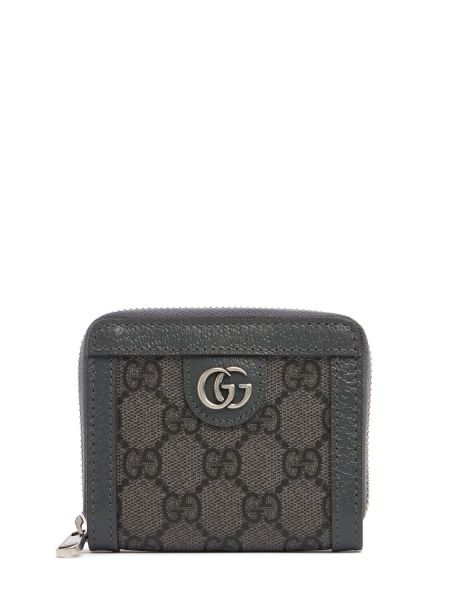 Geldbörse mit reißverschluss Gucci grau