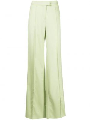 Vlněné rovné kalhoty Sa Su Phi zelené