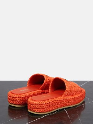 Nizki čevlji s platformo Prada oranžna