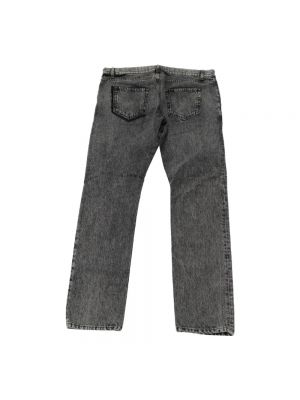 Straight jeans aus baumwoll Saint Laurent grau