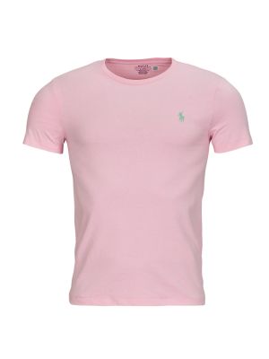 Rövid ujjú slim fit pólóing Polo Ralph Lauren rózsaszín