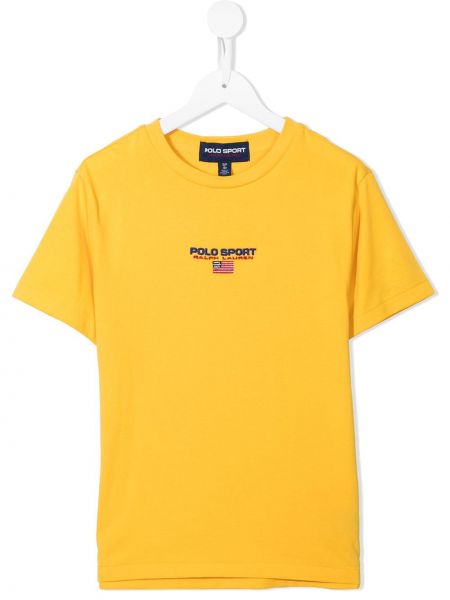 T-shirt för tjejer Ralph Lauren Kids gul