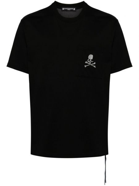Βαμβακερή μπλούζα Mastermind World μαύρο