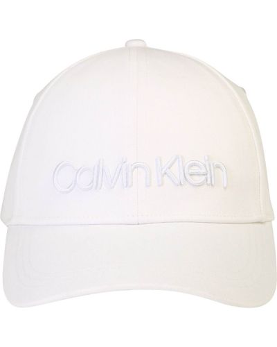 Шапка с козирки Calvin Klein бяло