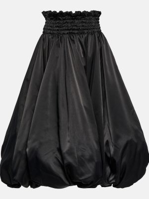 Saténové midi sukně s vysokým pasem Noir Kei Ninomiya černé
