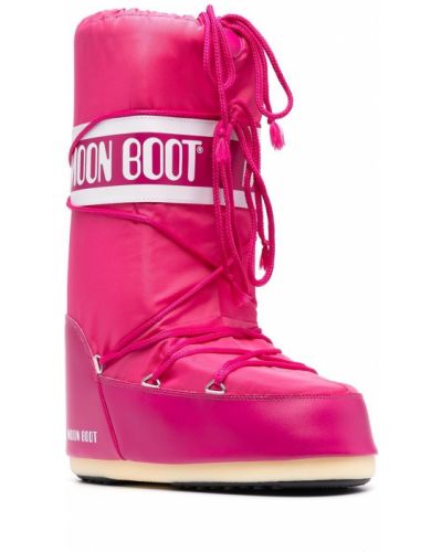 Botas de nailon Moon Boot rosa