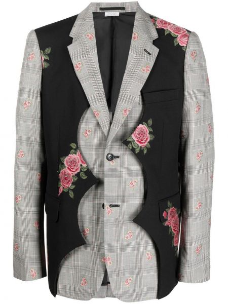 Trykt floral lang blazer Comme Des Garçons Homme Plus grå