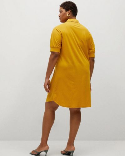 Платье-рубашка Violeta By Mango желтое