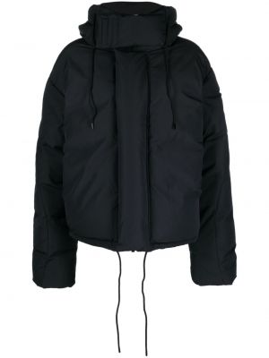 Péřová bunda s výšivkou s kapucí Entire Studios černá