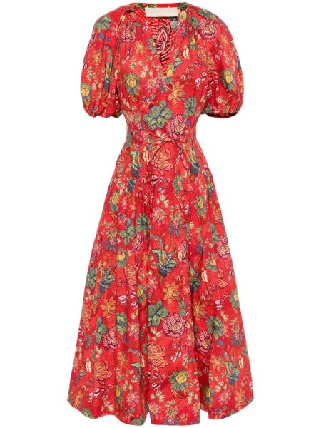 Φόρεμα με σχέδιο Ulla Johnson κόκκινο