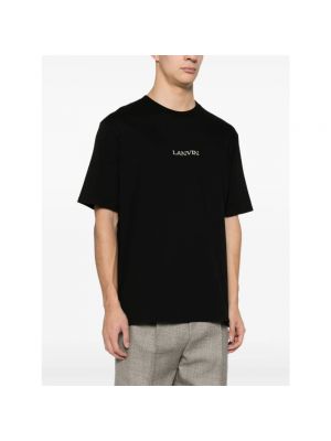 Camisa de algodón de tela jersey Lanvin negro