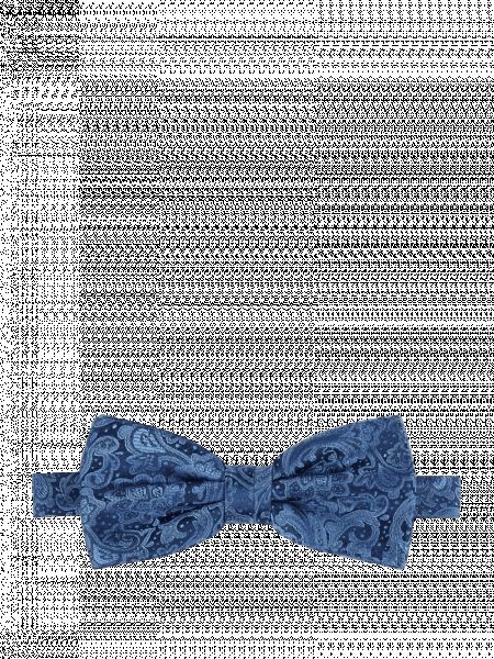 Krawat z wzorem paisley Monti niebieski