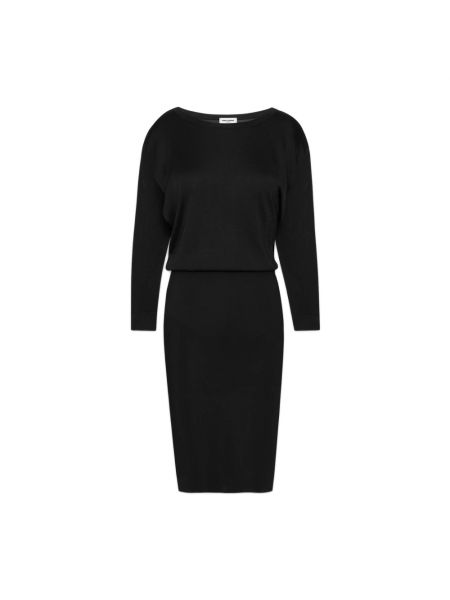 Sukienka z otwartymi plecami Saint Laurent czarna