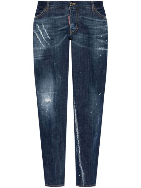 Bavlnené džínsy 7/8 Dsquared2 modrá