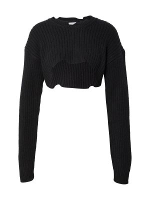 Kratek pulover Weekday črna