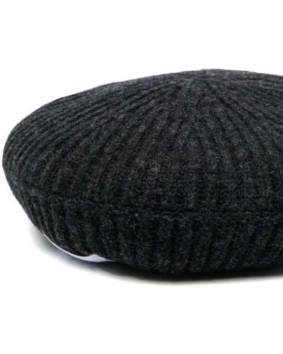 Pletený baret Ganni černý