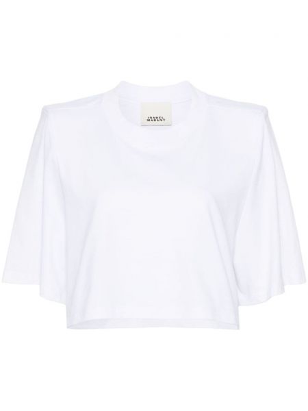 Βαμβακερή μπλούζα Isabel Marant λευκό