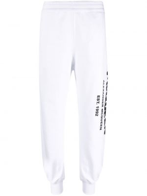Pantalon de joggings slim à imprimé Alexander Mcqueen blanc