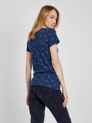 Květinové tričko s krátkými rukávy Gap modré