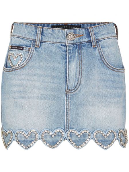 Denimnederdel Philipp Plein blå