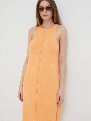 Sukienka mini Calvin Klein Jeans pomarańczowa
