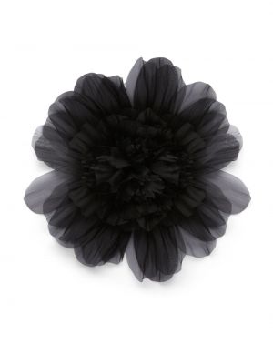 Hodvábna brošňa Nina Ricci čierna