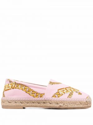 Trykt espadrillos Versace rosa