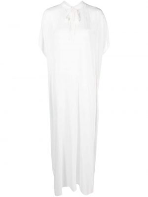 Dlouhé šaty s mašľou Fisico biela