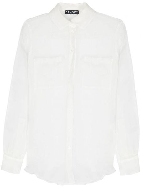Копринена риза Drhope бяло