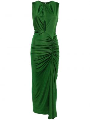 Drapované midi šaty Costarellos zelená