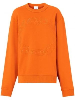 Sweatshirt mit stickerei aus baumwoll Burberry orange