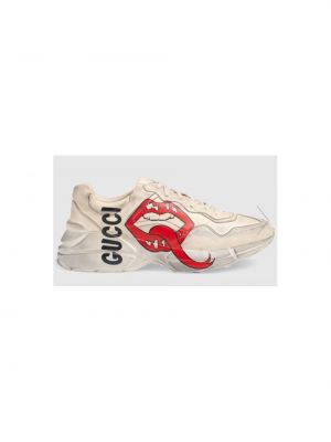 Sneakers nyomtatás Gucci Rhyton fehér