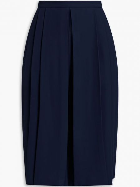 Креповые шорты Faye со складками Tory Burch, темно-синий