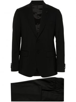 Vlnený oblek Lardini čierna