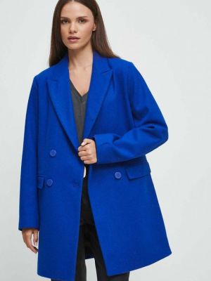 Шерстяное пальто Medicine синее