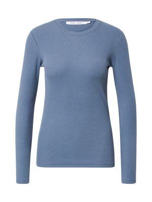 Marškinėliai ilgomis rankovėmis Samsøe Samsøe mėlyna