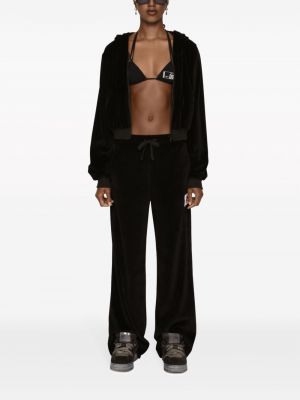 Sametová bunda na zip Dolce & Gabbana Dg Vibe černá