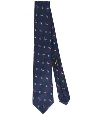Žakárová kravata Etro modrá