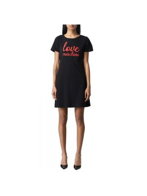 Sukienka mini z nadrukiem Love Moschino czarna
