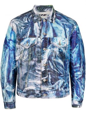 Giacca di jeans con stampa Doublet blu