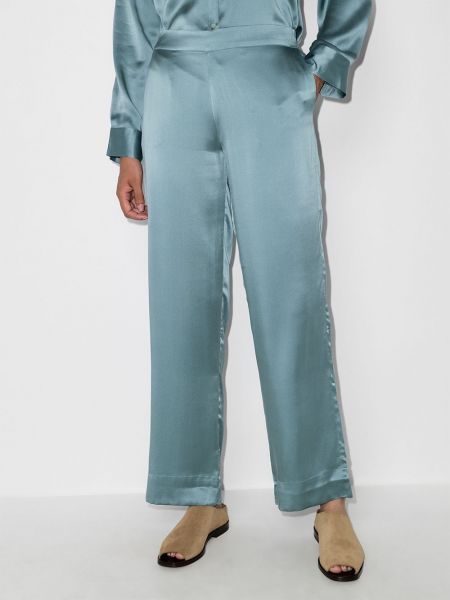 Pantalones de seda Asceno azul