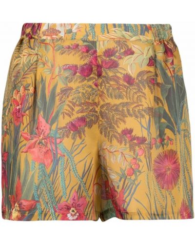 Pantalones cortos de flores Carine Gilson amarillo