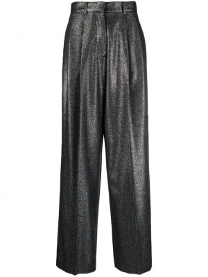 Плисирани вълнени панталон Alysi виолетово