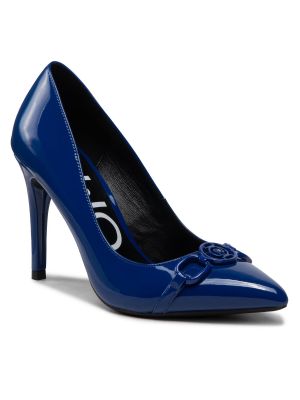 Полуотворени обувки с ток Liu Jo синьо