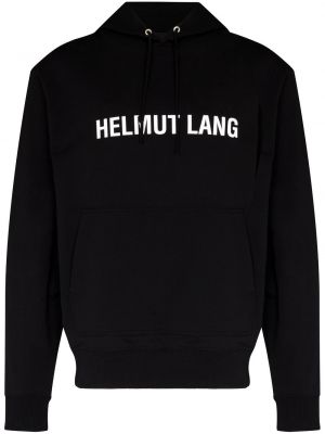 Kapučdžemperis ar apdruku Helmut Lang melns
