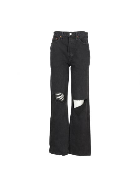 Retro high waist bootcut jeans ausgestellt Re/done schwarz