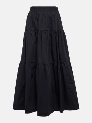 Bavlněné midi sukně Staud černé