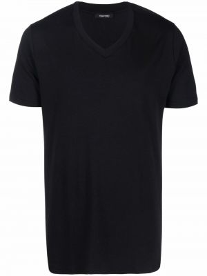 Camiseta ajustada de cuello redondo Tom Ford negro