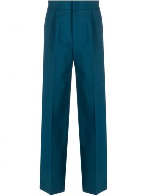 Pantaloni cu picior drept plisate Bonsai albastru