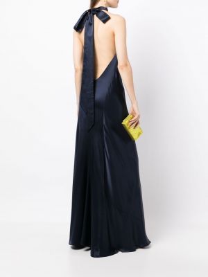 Večerní šaty s otevřenými zády Michelle Mason modré